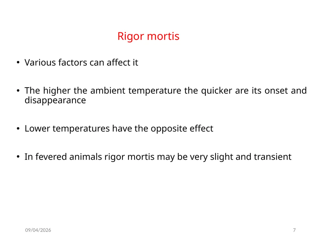 Rigor mortis Dr. Mbaimbai Francis (BVM, MPVM) - slide 7 of 10