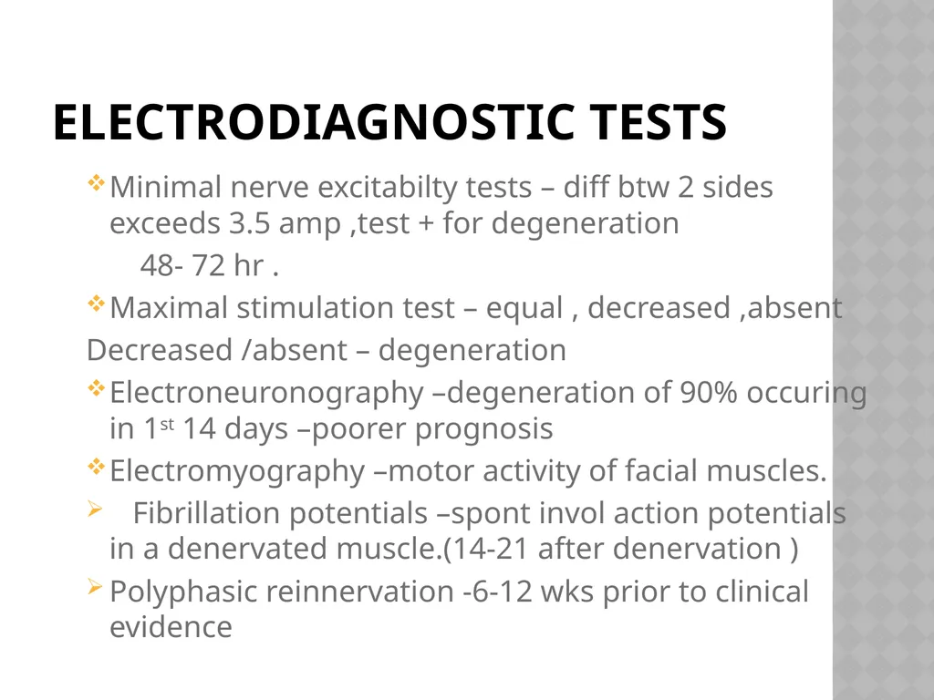 FACIAL NERVE PLASY Dr.Satguru Saran Singh - slide 29 of 53