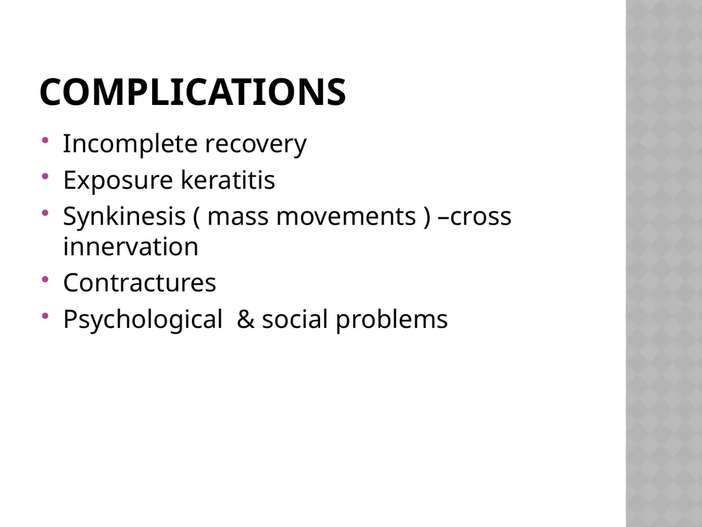 FACIAL NERVE PLASY Dr.Satguru Saran Singh - slide 50 of 53