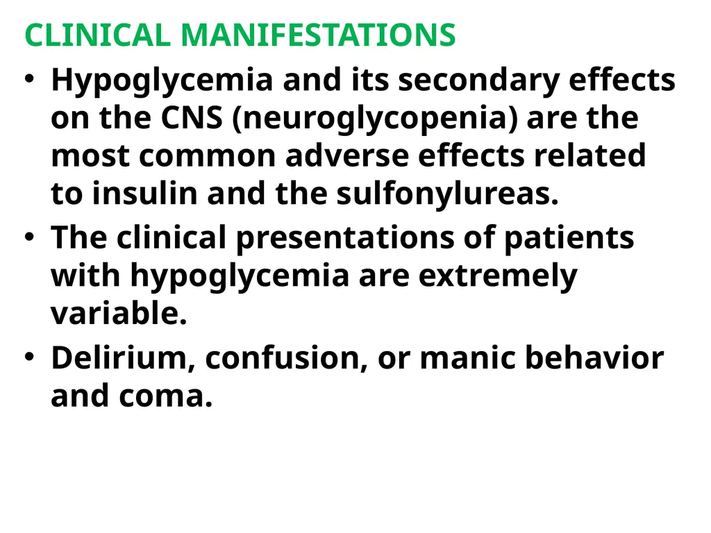 ANTIDIABETIC AND HYPOGLYCEMIC DRUGS Normal fasting - slide 14 of 29