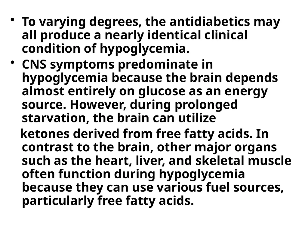 ANTIDIABETIC AND HYPOGLYCEMIC DRUGS Normal fasting - slide 13 of 29