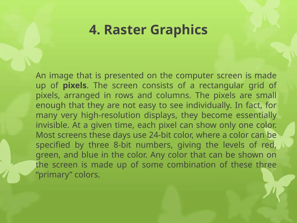 Computer Graphics Chapter 1 Third Lecture 4. - slide 2 of 26