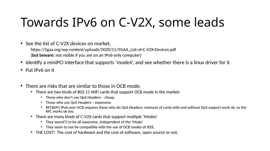 IPWAVE Working Group of IETF, an updated status - slide 10 of 10