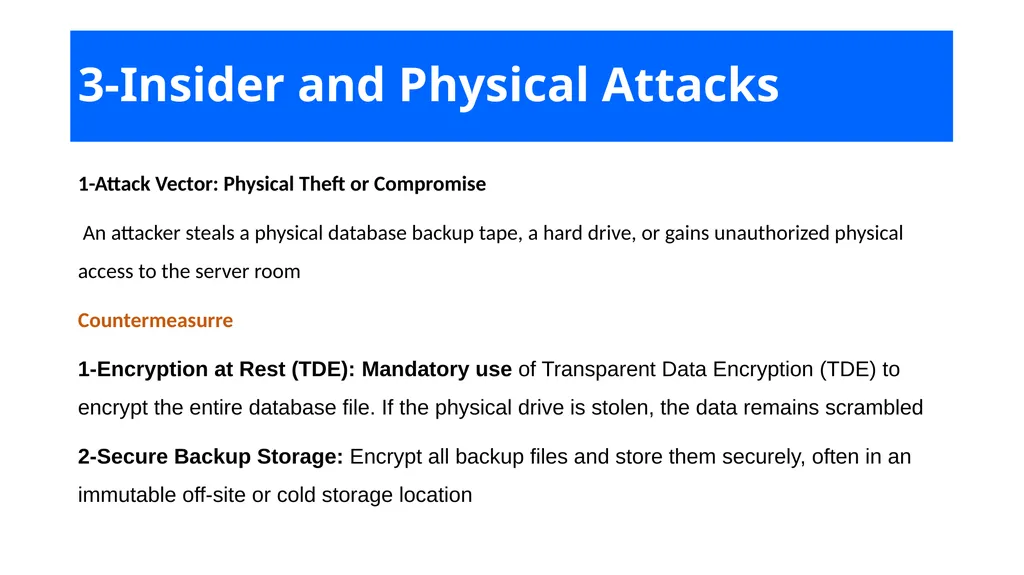 DATABASE SECURITY for Cyber security 3rd year - slide 11 of 12