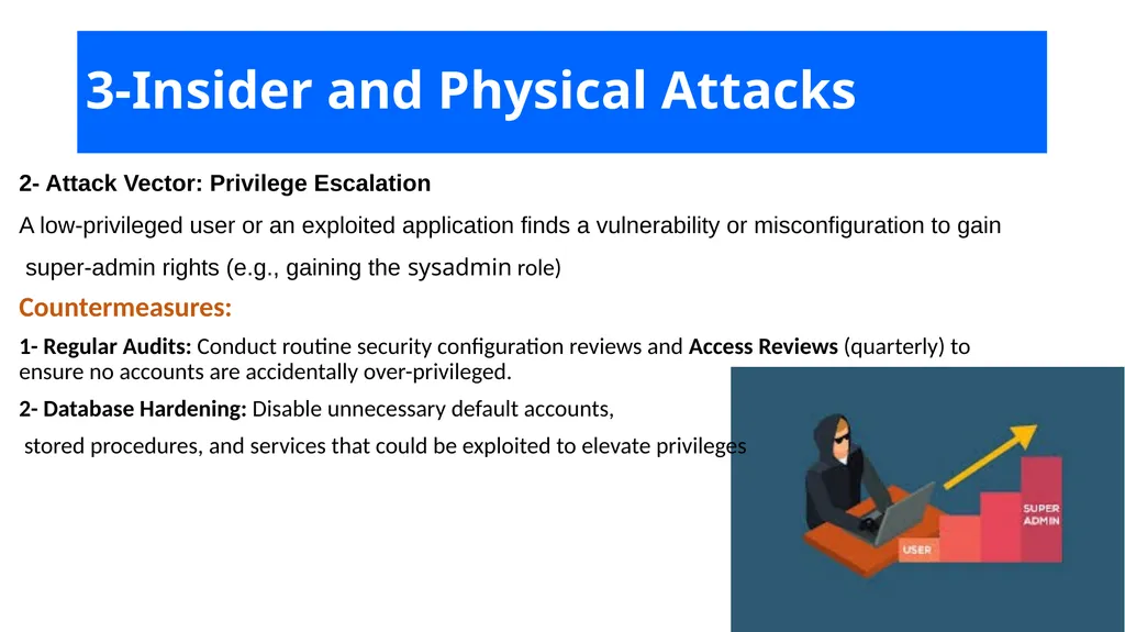 DATABASE SECURITY for Cyber security 3rd year - slide 10 of 12