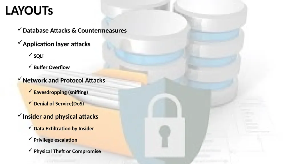 DATABASE SECURITY for Cyber security 3rd year - slide 2 of 12