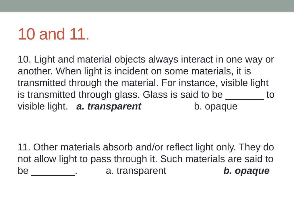 Physics: Light and Color Review worksheet 1. A - slide 8 of 26