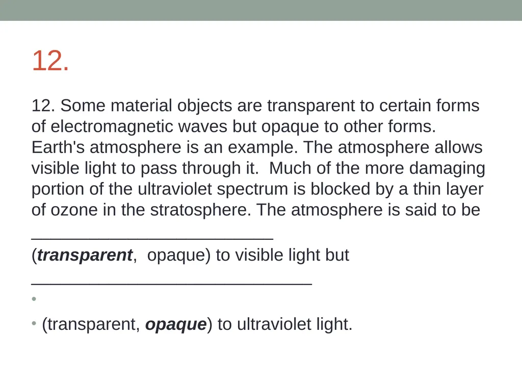 Physics: Light and Color Review worksheet 1. A - slide 9 of 26