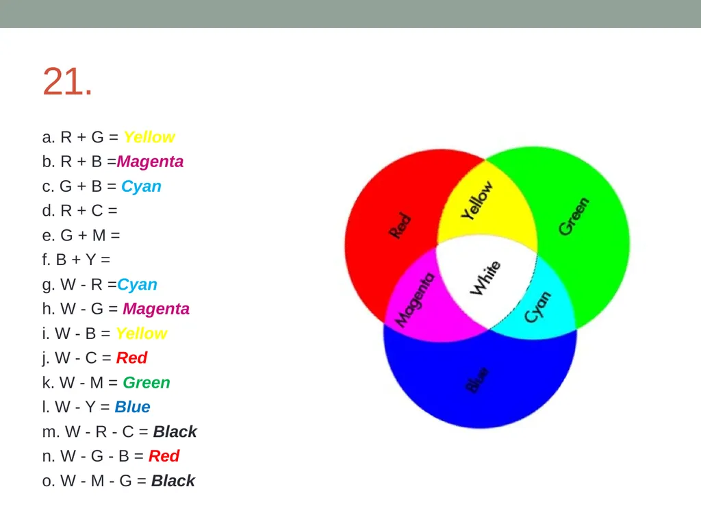 Physics: Light and Color Review worksheet 1. A - slide 26 of 26