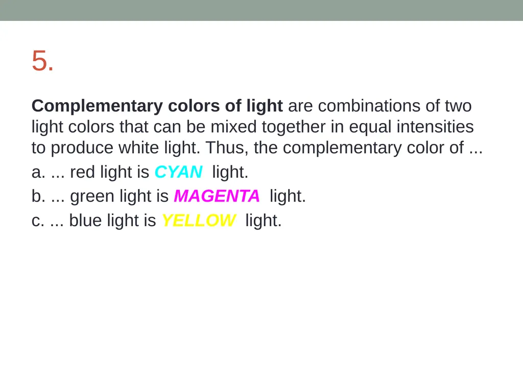 Physics: Light and Color Review worksheet 1. A - slide 23 of 26