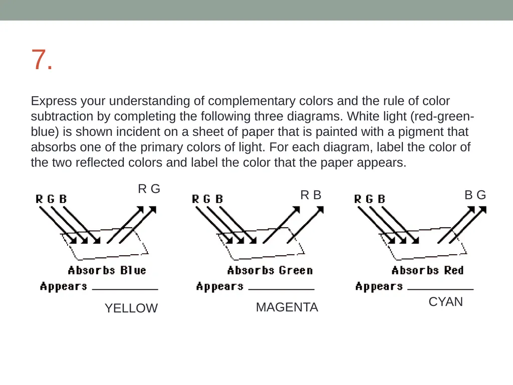 Physics: Light and Color Review worksheet 1. A - slide 25 of 26