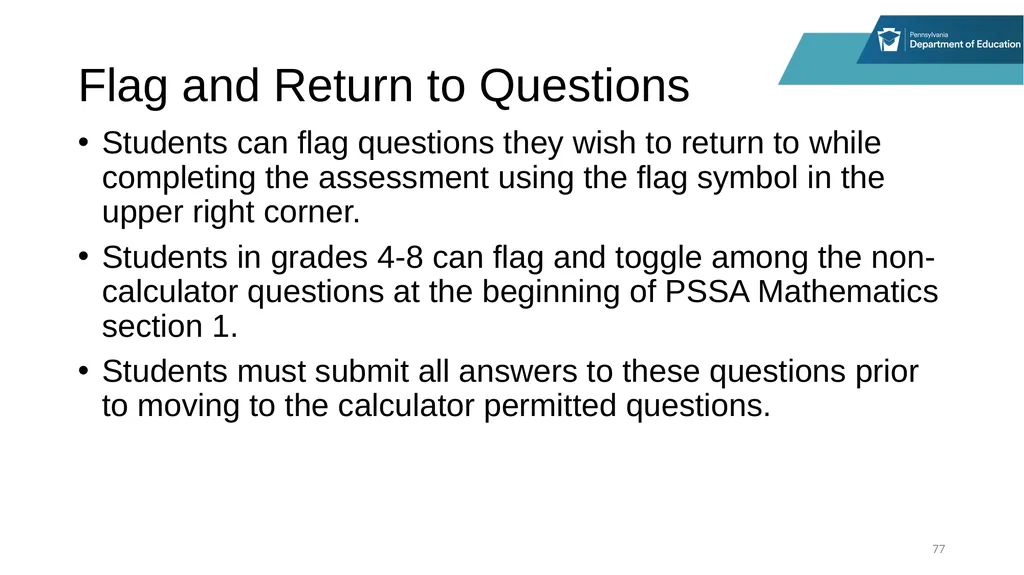 District Assessment Coordinator Training Session - slide 77 of 105