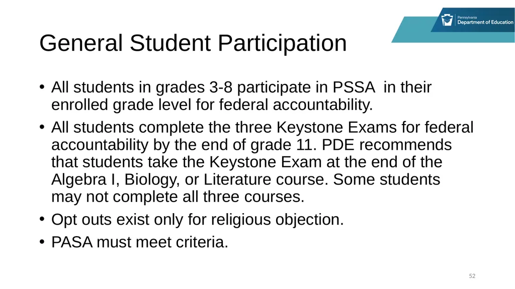 District Assessment Coordinator Training Session - slide 52 of 105