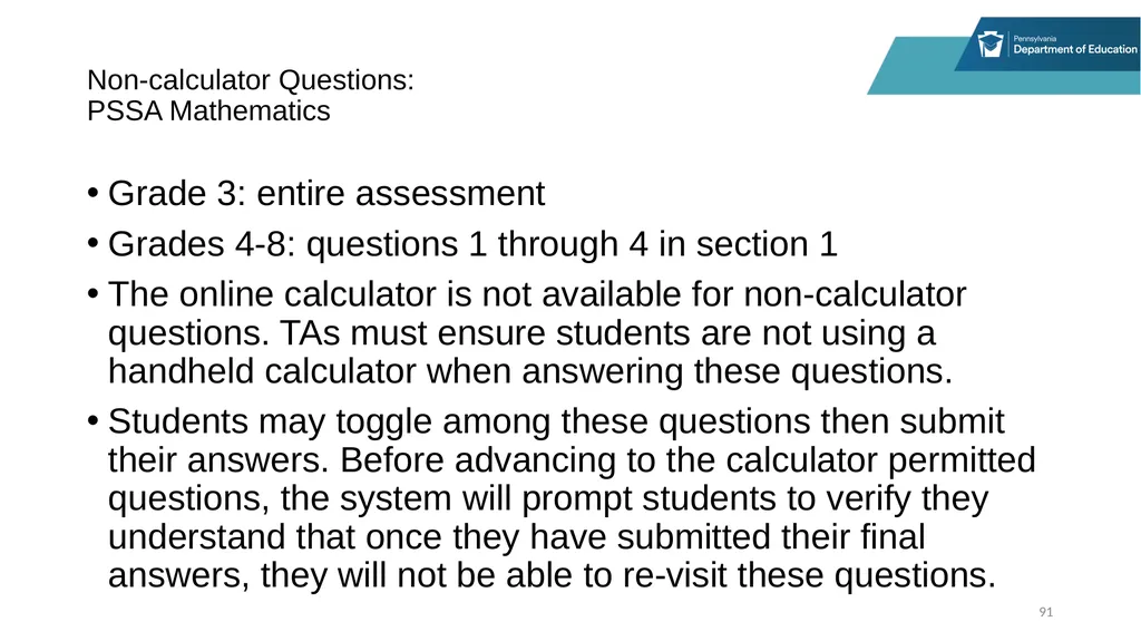 District Assessment Coordinator Training Session - slide 91 of 105