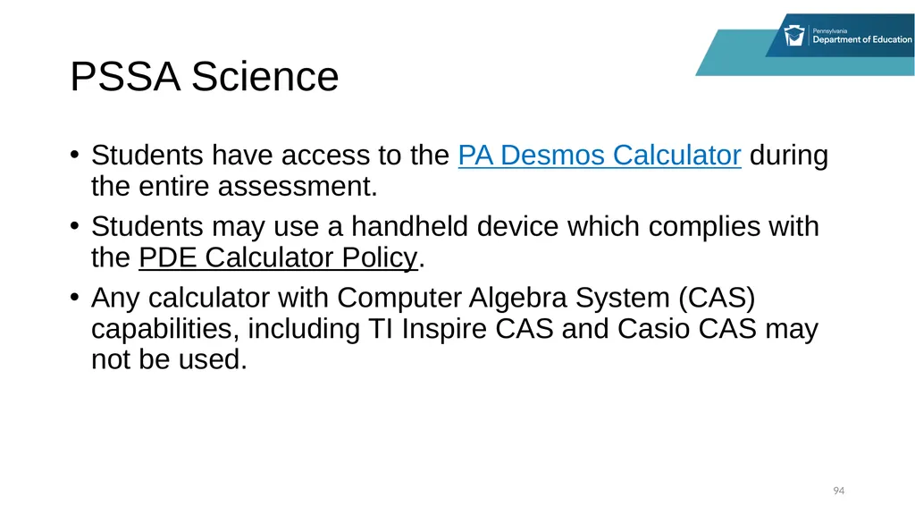 District Assessment Coordinator Training Session - slide 94 of 105