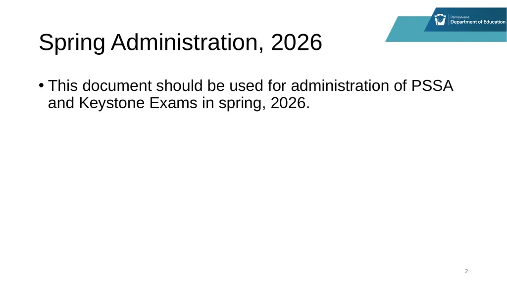 District Assessment Coordinator Training Session - slide 2 of 105