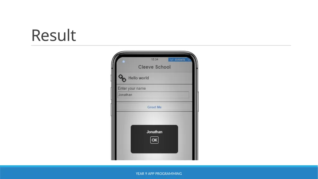 Using AppShed Lesson 3 YEAR 9 APP PROGRAMMING - slide 13 of 17