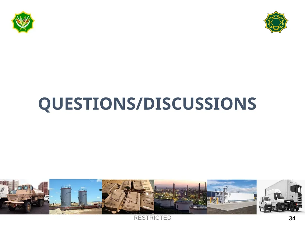 DEPARTMENT OF DEFENCE LOGISTICS DIVISION BRIEFING - slide 34 of 34