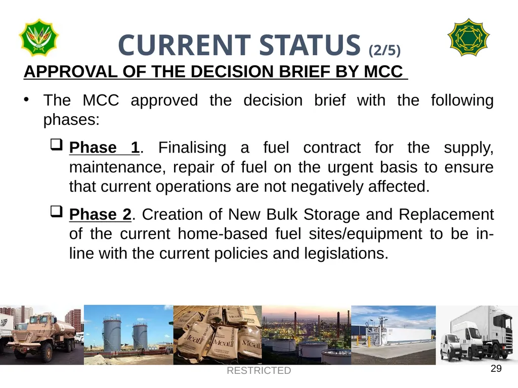 DEPARTMENT OF DEFENCE LOGISTICS DIVISION BRIEFING - slide 29 of 34