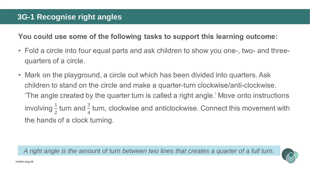 Year 3, Unit 3 Right angles Curriculum - slide 27 of 63