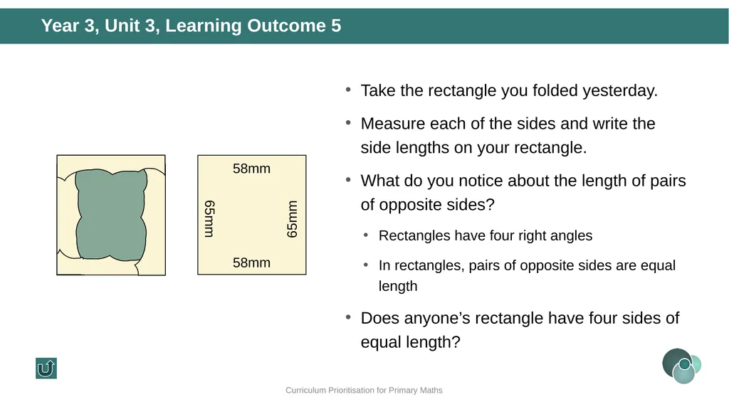 Year 3, Unit 3 Right angles Curriculum - slide 37 of 63