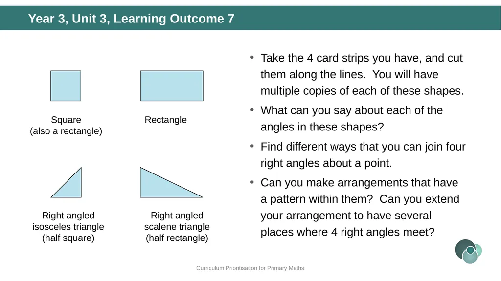 Year 3, Unit 3 Right angles Curriculum - slide 50 of 63