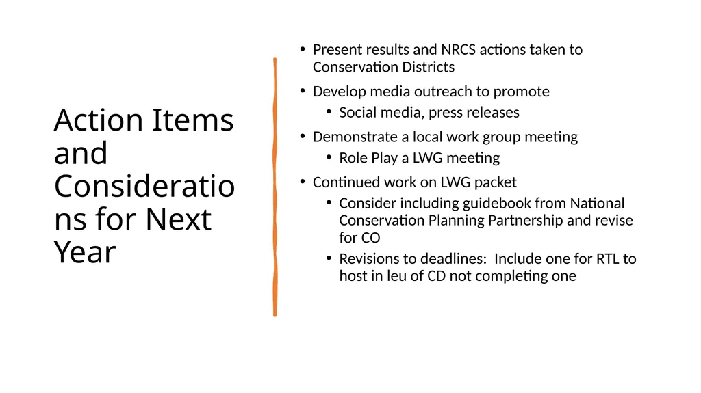 Local Work Group Meetings 2022 Results Amber - slide 23 of 24