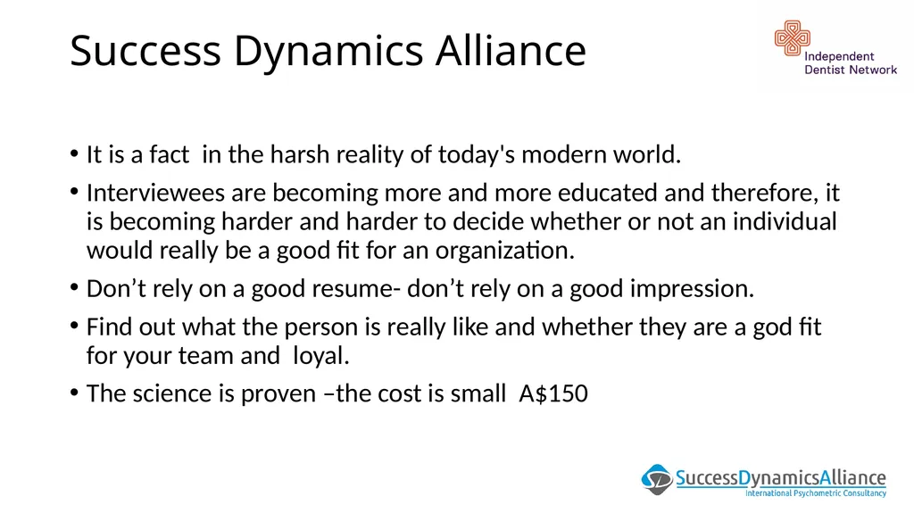IDN BENEFITS AVAILABLE BUT UNDER UTILISED – WHY? - slide 6 of 14