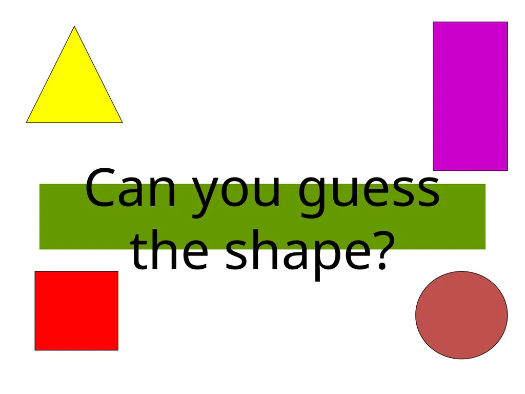 IDENTIFYING SHAPE PROPERTIES What properties does - slide 5 of 17