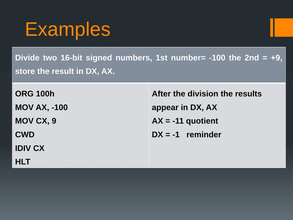 Arithmetic Operations Multiplication – Division - slide 17 of 20