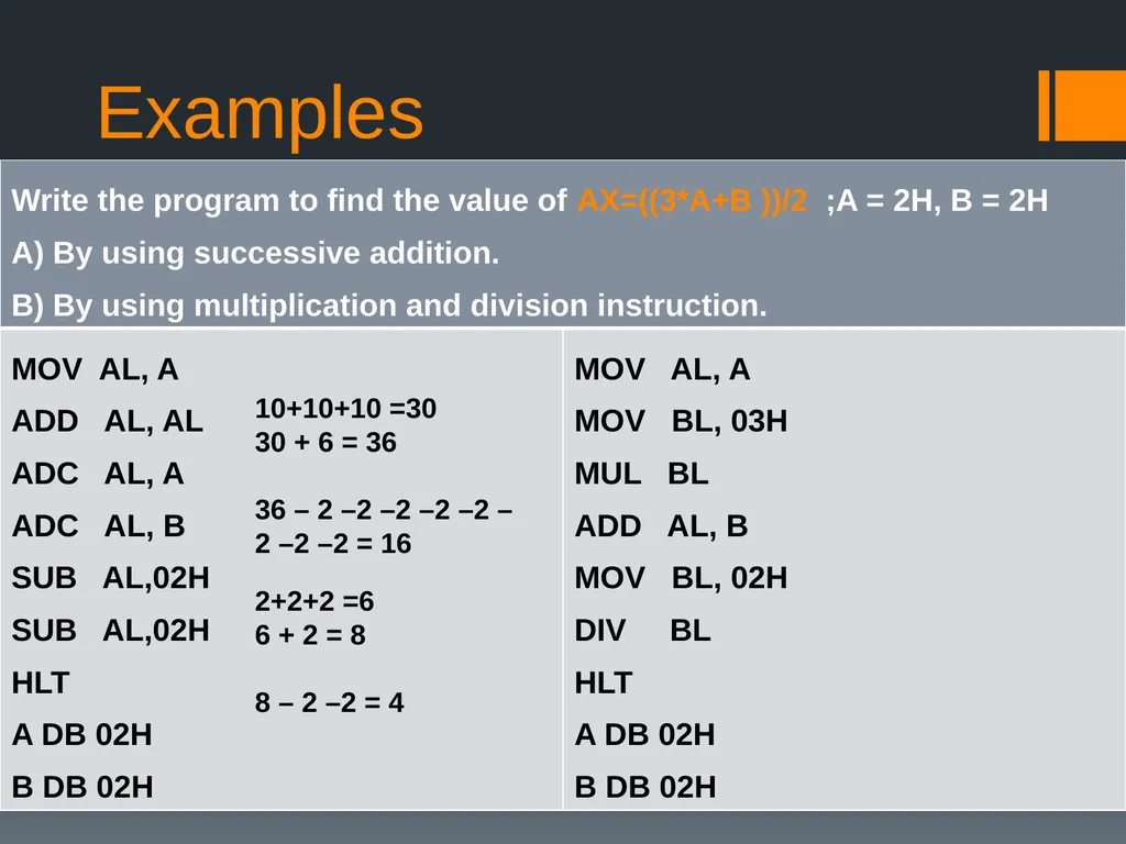 Arithmetic Operations Multiplication – Division - slide 19 of 20