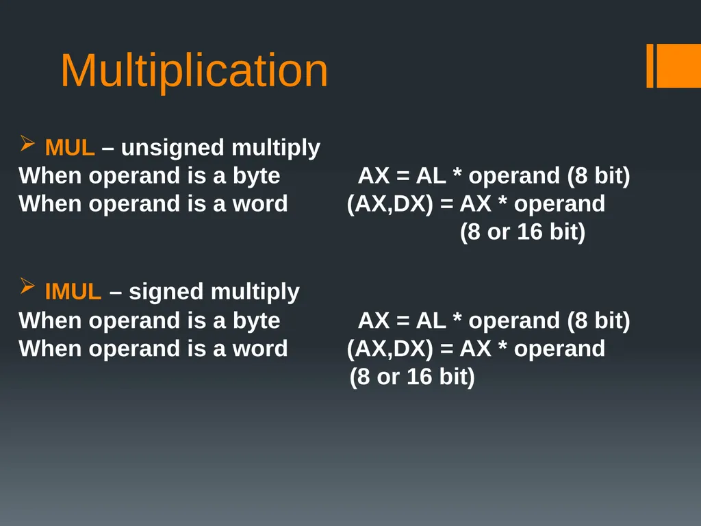 Arithmetic Operations Multiplication – Division - slide 6 of 20