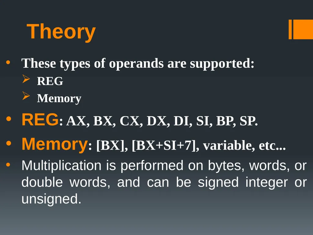 Arithmetic Operations Multiplication – Division - slide 4 of 20