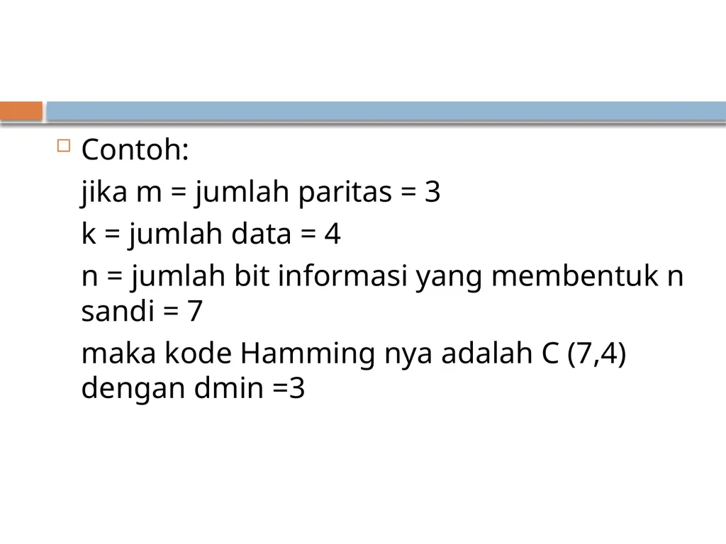 Kode Hamming Kode Hamming merupakan kode - slide 3 of 12
