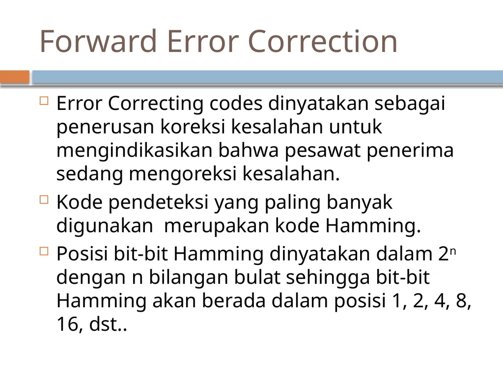 Kode Hamming Kode Hamming merupakan kode - slide 4 of 12