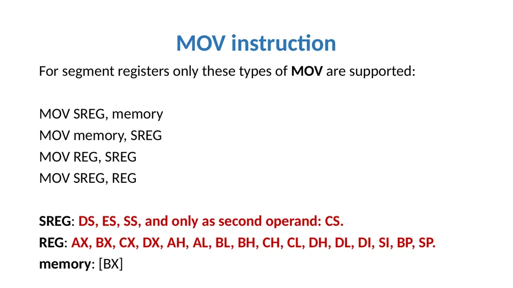 Emulator 8086 Lecture 3 What is an assembly - slide 17 of 36