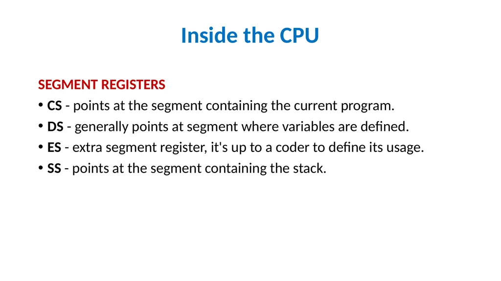 Emulator 8086 Lecture 3 What is an assembly - slide 12 of 36