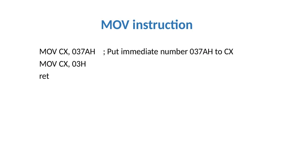 Emulator 8086 Lecture 3 What is an assembly - slide 20 of 36
