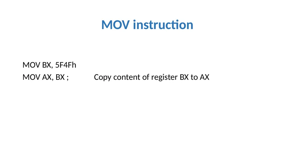 Emulator 8086 Lecture 3 What is an assembly - slide 22 of 36