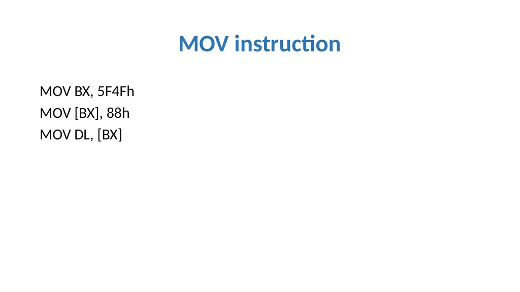 Emulator 8086 Lecture 3 What is an assembly - slide 24 of 36