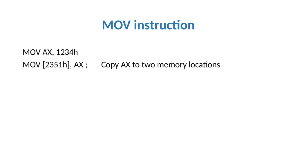 Emulator 8086 Lecture 3 What is an assembly - slide 25 of 36