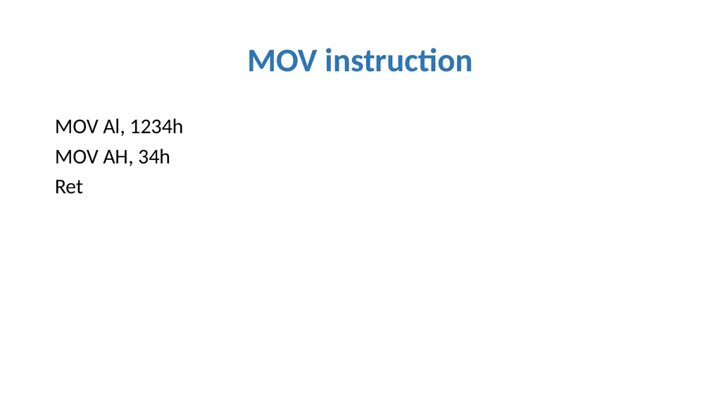 Emulator 8086 Lecture 3 What is an assembly - slide 28 of 36