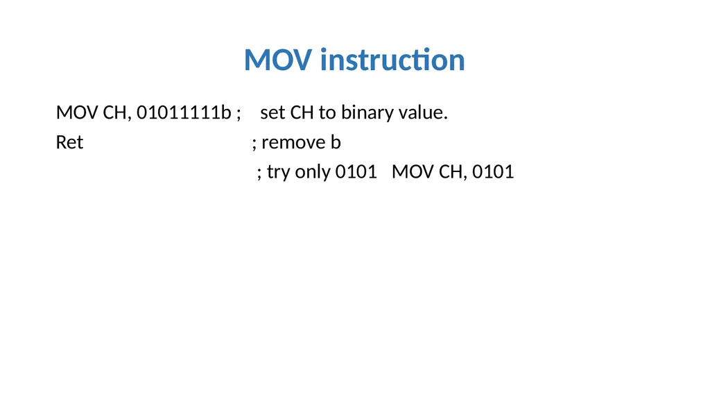 Emulator 8086 Lecture 3 What is an assembly - slide 29 of 36