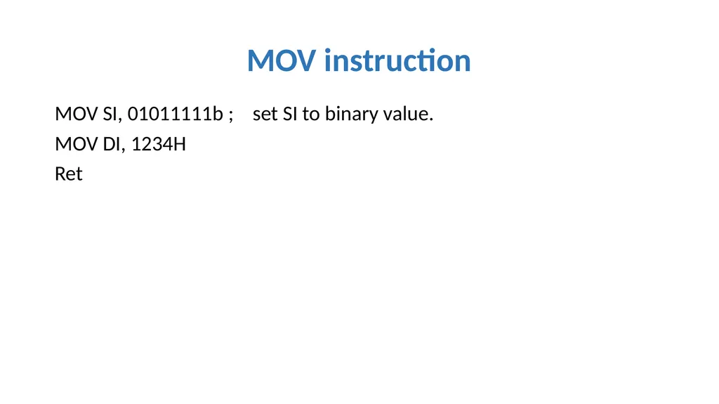 Emulator 8086 Lecture 3 What is an assembly - slide 30 of 36