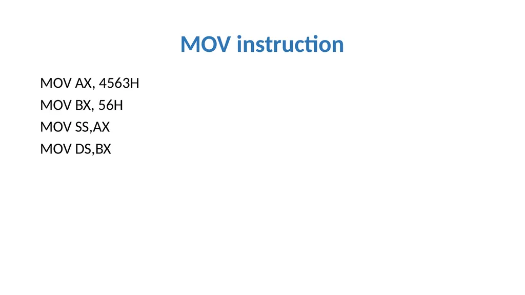 Emulator 8086 Lecture 3 What is an assembly - slide 31 of 36