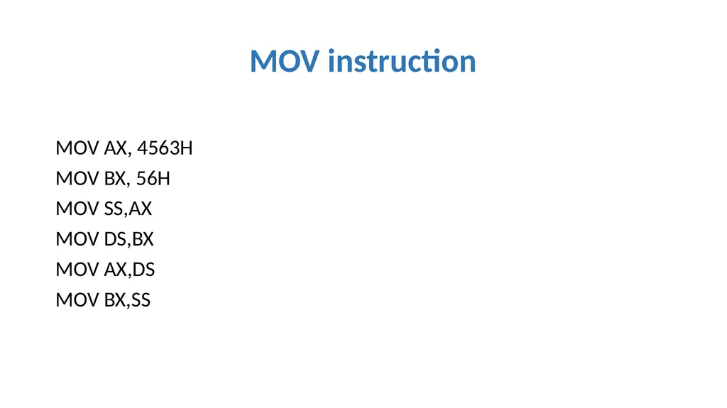 Emulator 8086 Lecture 3 What is an assembly - slide 32 of 36
