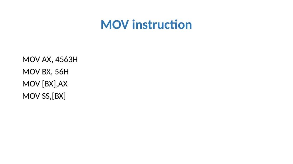 Emulator 8086 Lecture 3 What is an assembly - slide 33 of 36