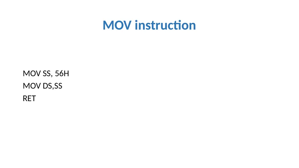Emulator 8086 Lecture 3 What is an assembly - slide 34 of 36
