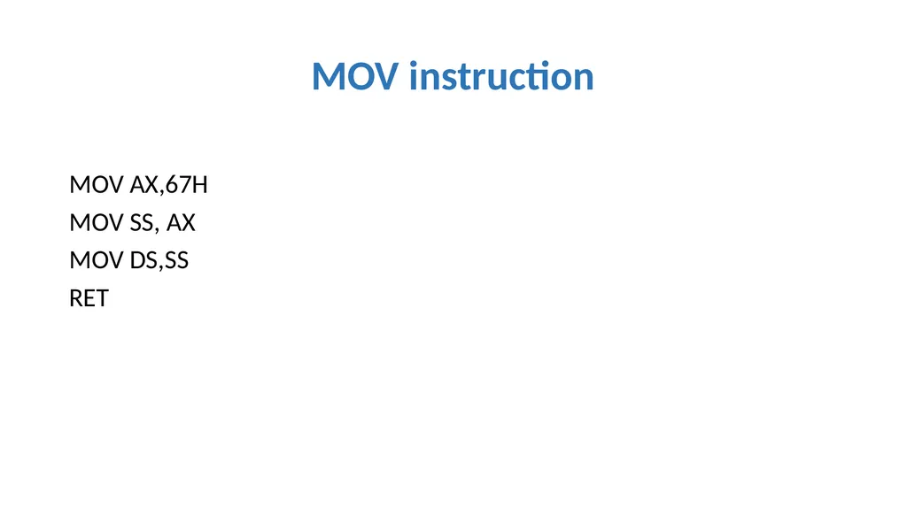 Emulator 8086 Lecture 3 What is an assembly - slide 35 of 36