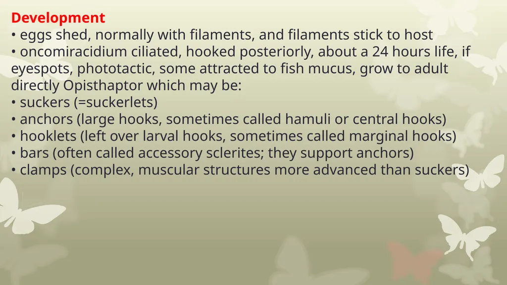 INTRODUCTION TO PLATYHELMINTHES SYSTEMATIC General - slide 9 of 10
